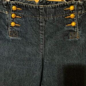 Ralph Lauren Dark Blue Jeans with Gold Buttons